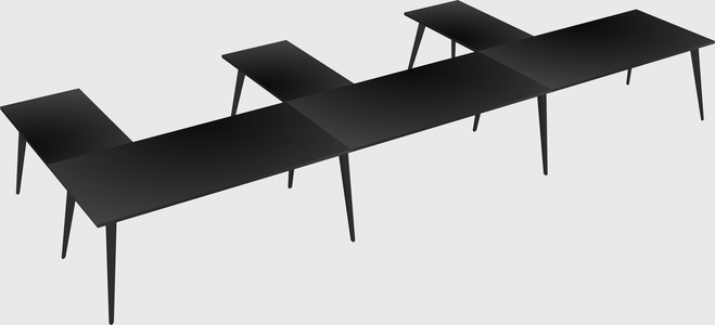 Modern l-shaped office desk