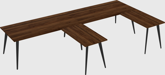 Modern l-shaped office desk