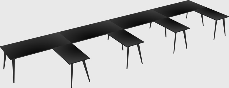 Modern l-shaped office desk