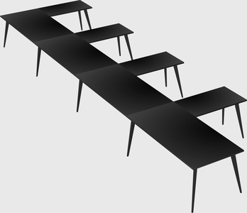 Modern l-shaped office desk