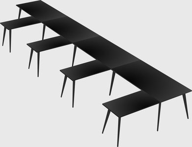 Modern l-shaped office desk