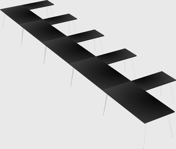 Modern l-shaped office desk