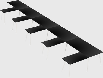 Modern l-shaped office desk