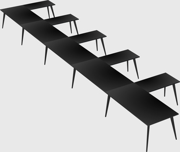 Modern l-shaped office desk