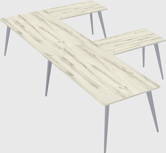 Modern l-shaped office desk