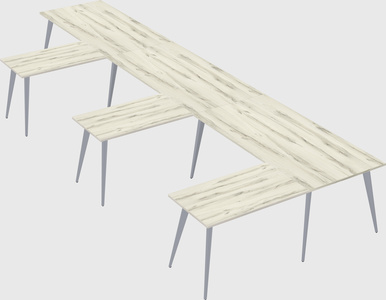 Modern l-shaped office desk