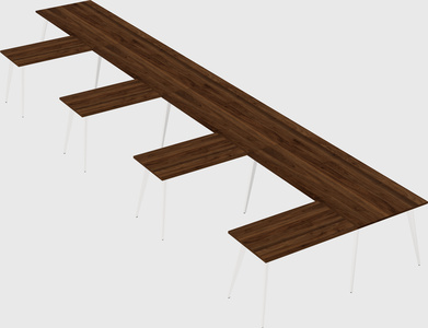 Modern l-shaped office desk