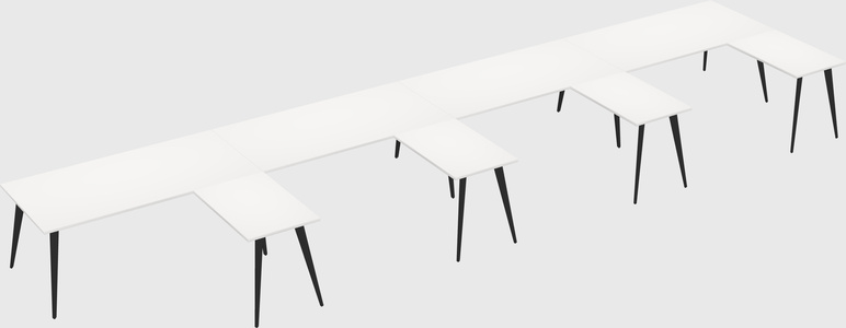 Modern l-shaped office desk