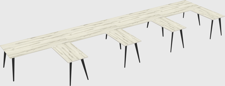 Modern l-shaped office desk