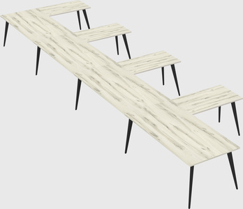 Modern l-shaped office desk