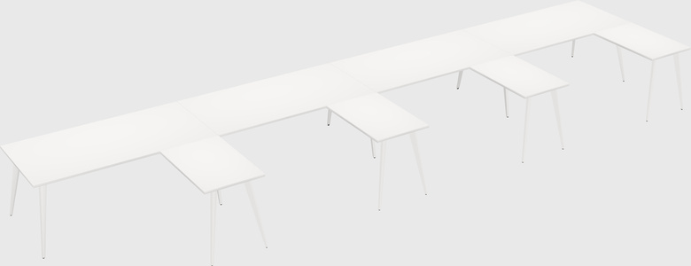 Modern l-shaped office desk