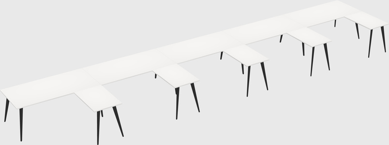 Modern l-shaped office desk