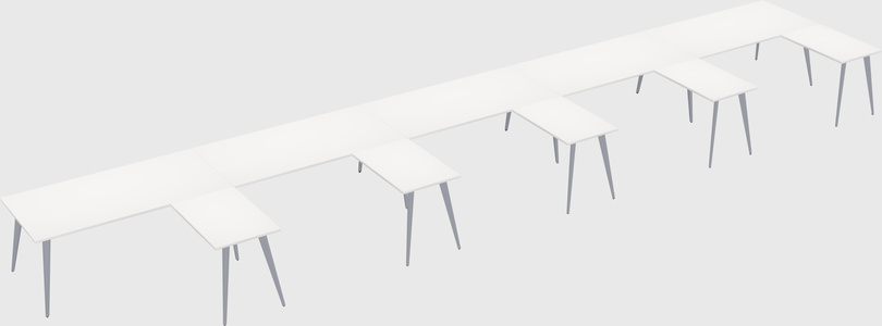 Modern l-shaped office desk