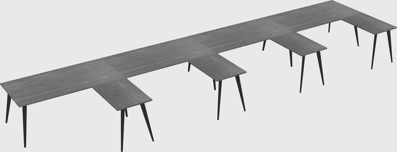 Modern l-shaped office desk