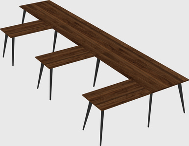 Modern l-shaped office desk