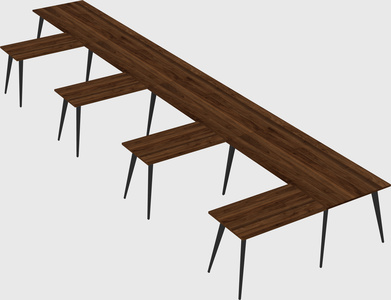 Modern l-shaped office desk