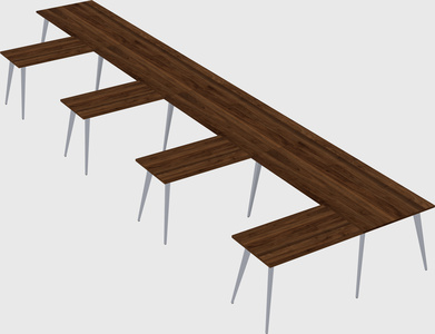 Modern l-shaped office desk