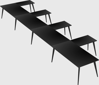 Modern l-shaped office desk