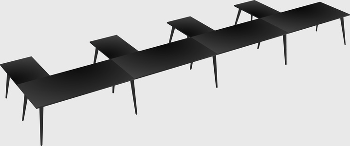 Modern l-shaped office desk