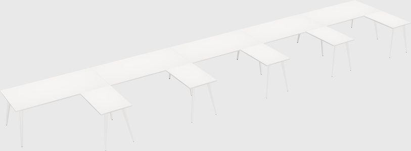 Modern l-shaped office desk