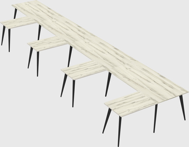 Modern l-shaped office desk