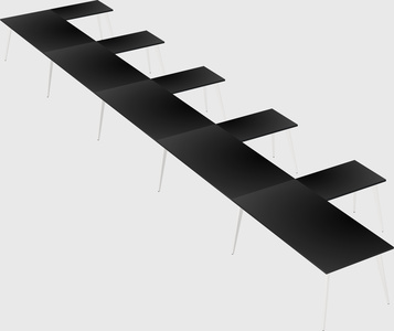 Modern l-shaped office desk