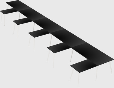 Modern l-shaped office desk