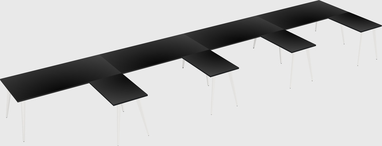 Modern l-shaped office desk