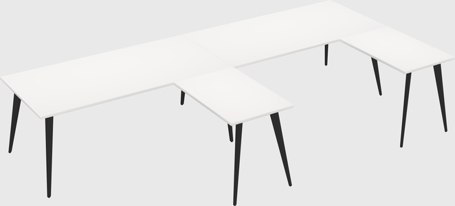 Modern l-shaped office desk