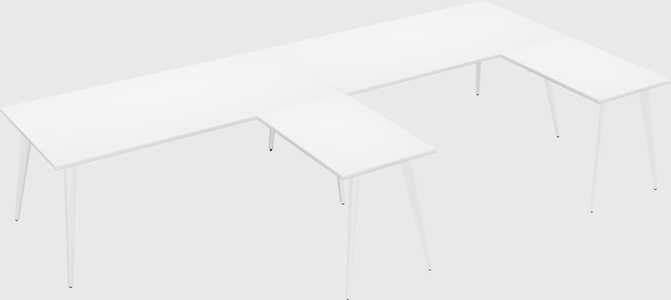 Modern l-shaped office desk