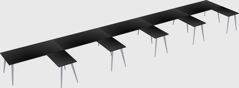 Modern l-shaped office desk