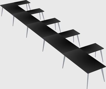 Modern l-shaped office desk