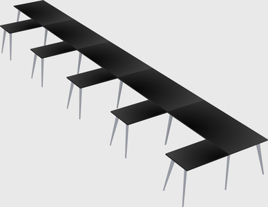 Modern l-shaped office desk