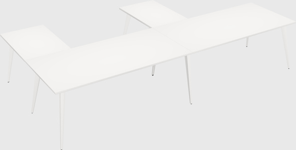 Modern l-shaped office desk