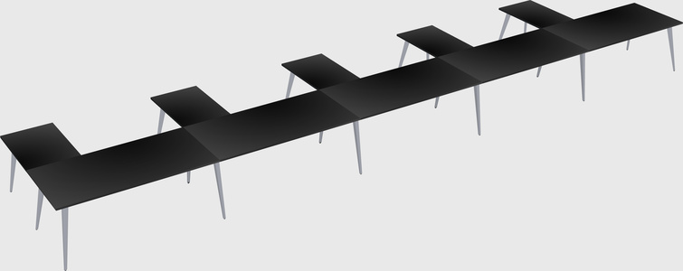 Modern l-shaped office desk