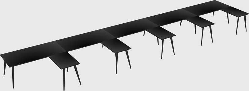 Modern l-shaped office desk