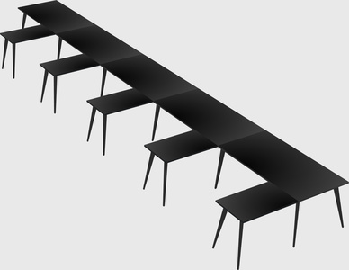 Modern l-shaped office desk