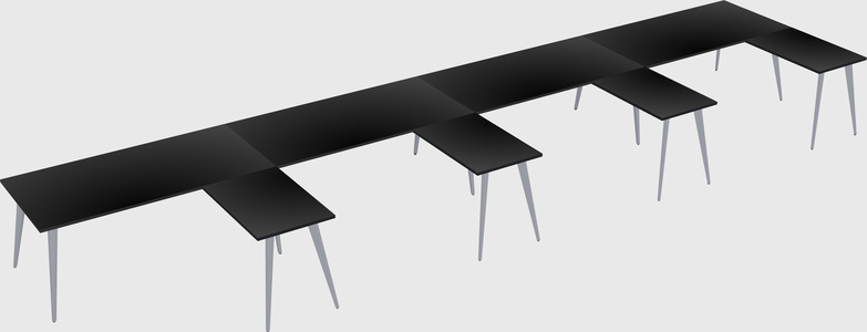 Modern l-shaped office desk