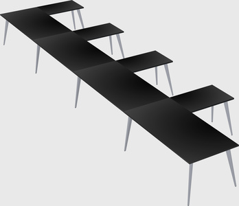 Modern l-shaped office desk