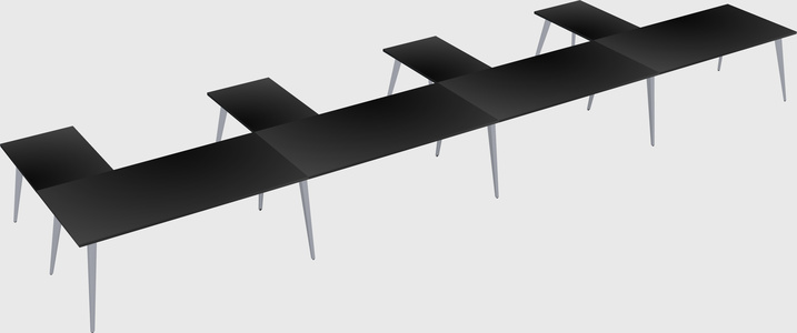 Modern l-shaped office desk