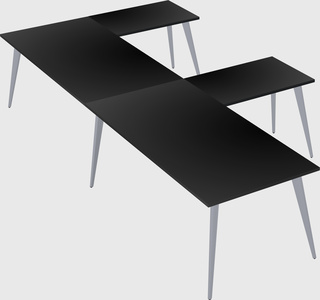 Modern l-shaped office desk
