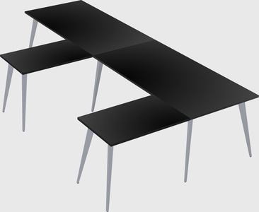 Modern l-shaped office desk