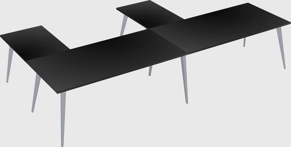 Modern l-shaped office desk