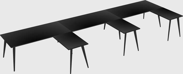 Modern l-shaped office desk