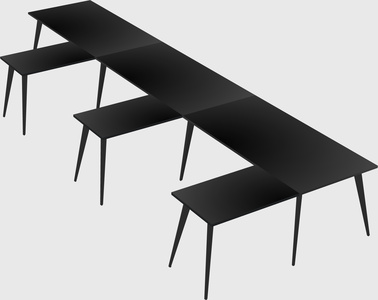 Modern l-shaped office desk