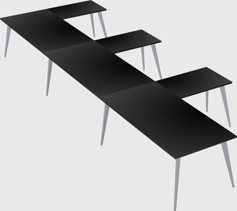Modern l-shaped office desk