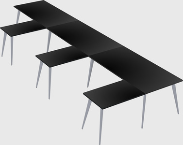 Modern l-shaped office desk