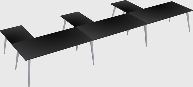 Modern l-shaped office desk