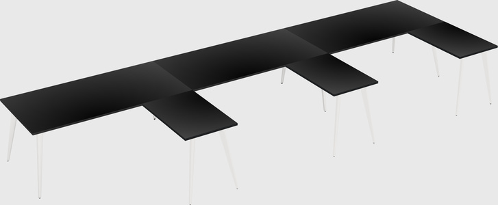 Modern l-shaped office desk