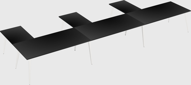 Modern l-shaped office desk